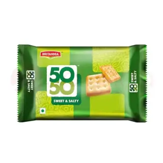 Britannia 50 /50 Sweet & Salt Biscuits/Cookies, 372 gm