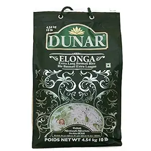 Dunar Elonga Basmati Rice, 10LB