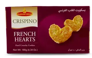 United King French Hearts Biscuits/Cookies, 170 gm